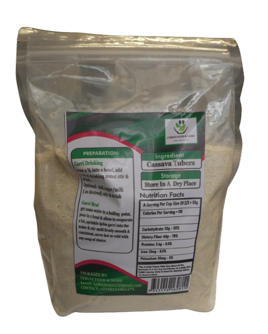 Ijebu Garri 1kg 100% Natural Cassava Flakes From Nigeria.