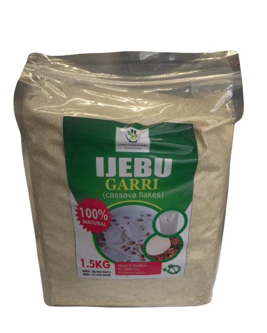 Ijebu Garri 1.5 kg 100% Natural Cassava Flakes from Nigeria.
