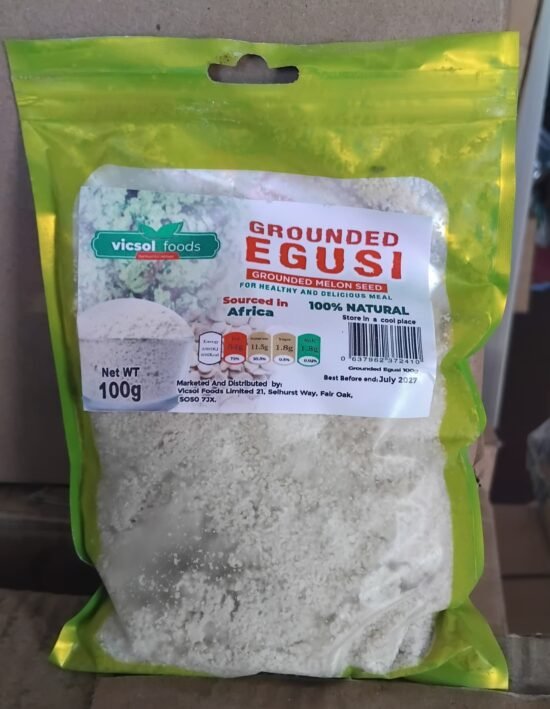 Grounded Egusi (Melon Seed) – 100g | 100% Natural Nigerian Cooking Ingredient | No Preservatives