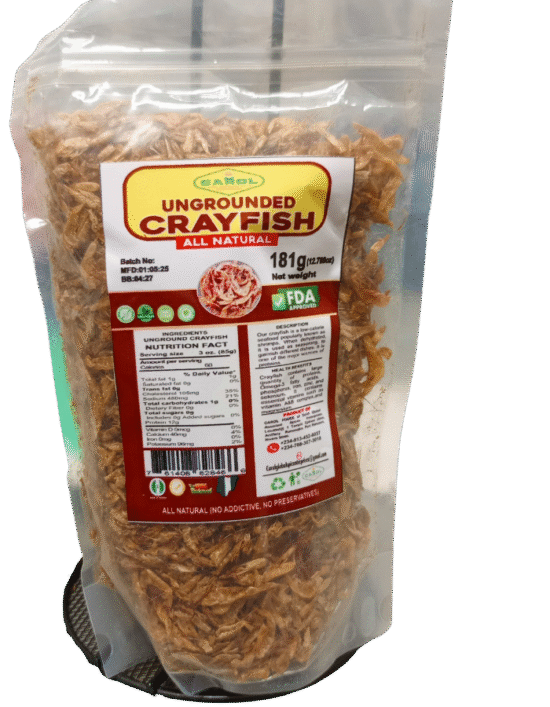 Ungrounded Crayfish 181g | All Natural No Preservatives Nigerian Cooking Essential