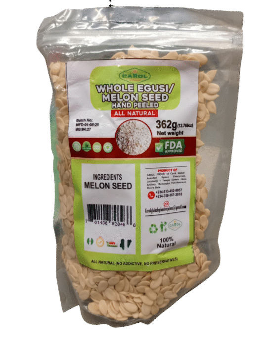 Whole Egusi Melon Seed 362g Hand Peeled100% Natural Nigerian Cooking Ingredient No Preservatives