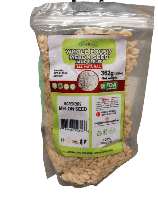 Whole Egusi Melon Seed 362g Hand Peeled100% Natural Nigerian Cooking Ingredient No Preservatives