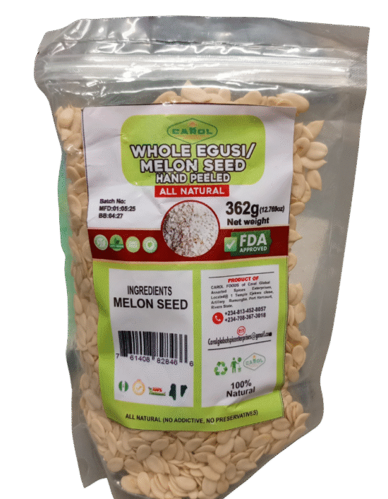 Whole Egusi Melon Seed 362g Hand Peeled100% Natural Nigerian Cooking Ingredient No Preservatives